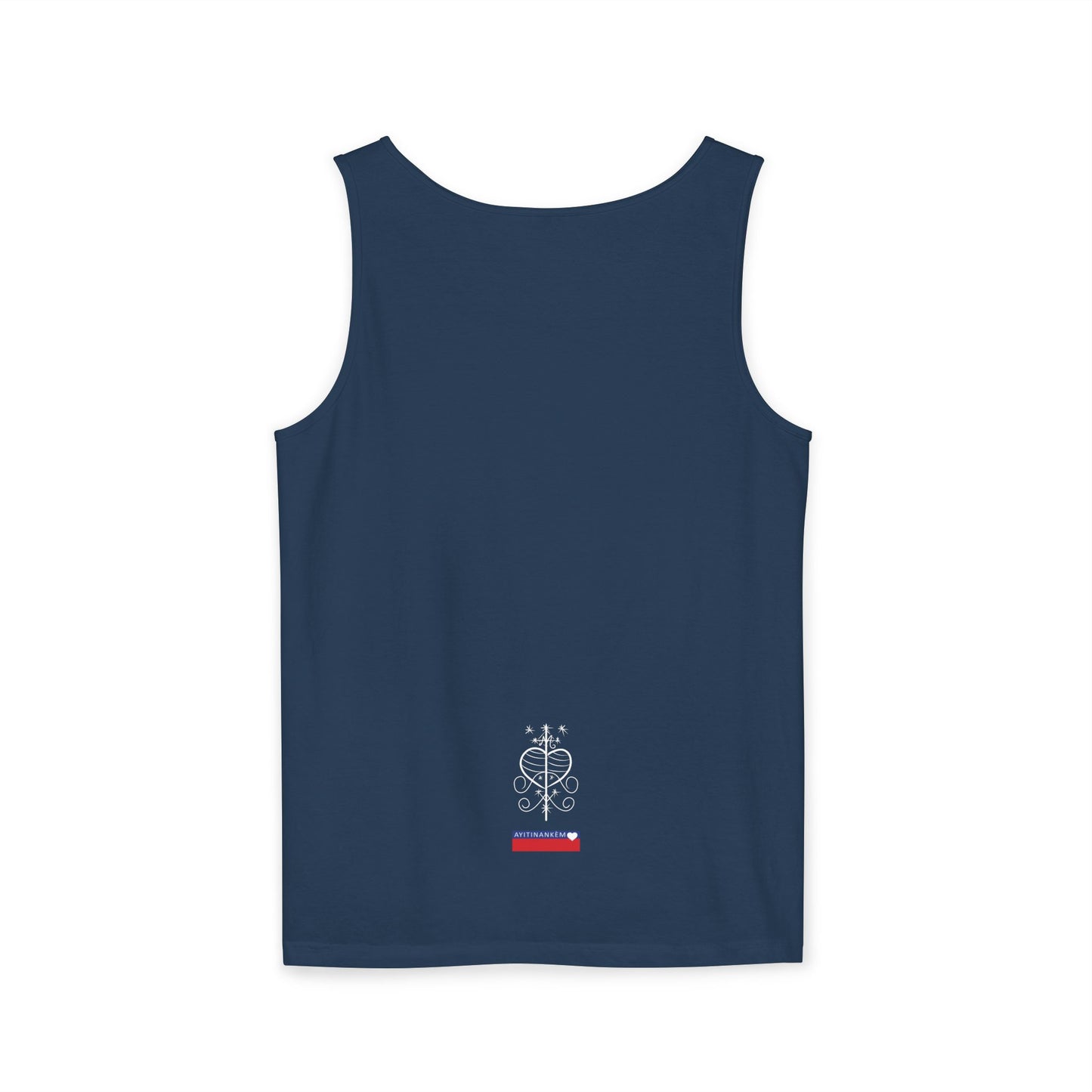 Uni Tank-Top Erzuli-Freda veve, White on True Navy