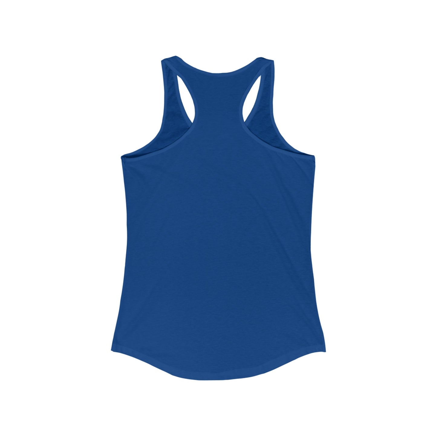 Racerback Tank-Top, Agwe veve , White on Royal-Blue