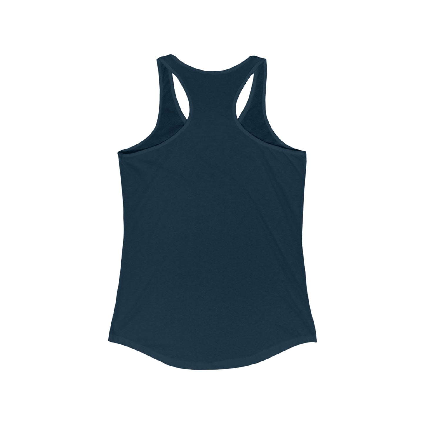 Racerback Tank-Top, Papa-Legba veve, Blue on Midnight Navy Blue