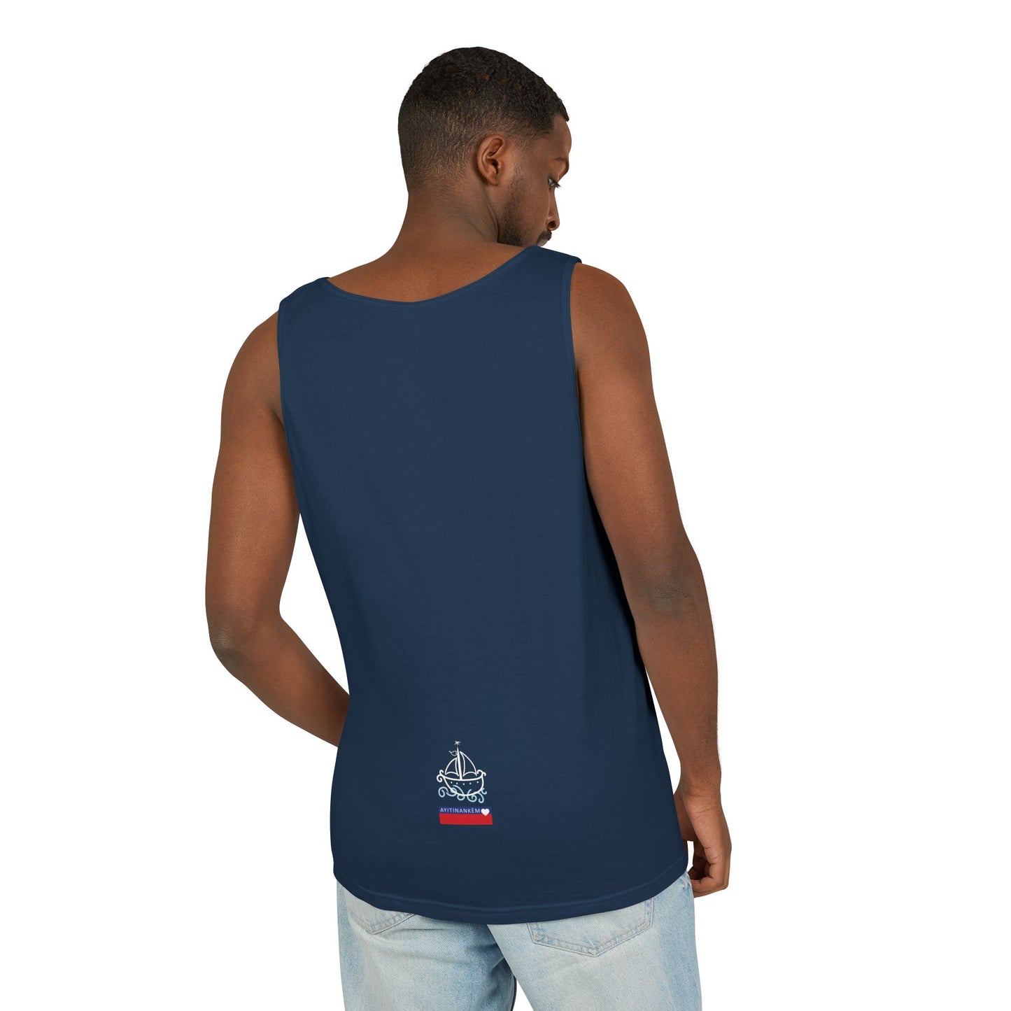 Uni Tank-Top Agwe veve, White on True Navy