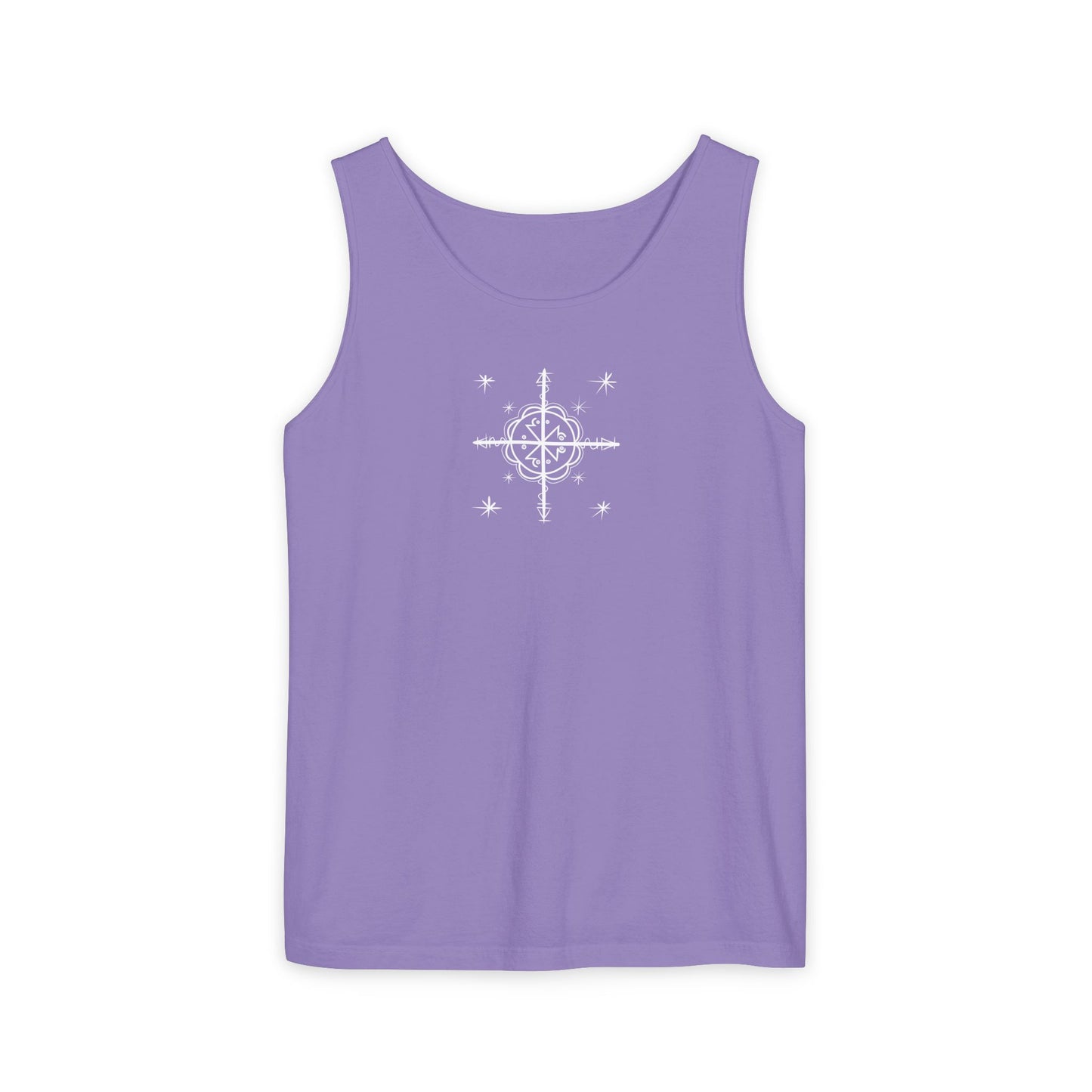 Uni Tank-Top Mèt-Kalfou veve, White on Violet